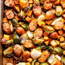 An Easy Sheet Pan Dinner With Andouille Sausage