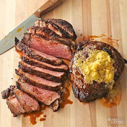 Ancho Prime Rib with Grilled Mango Butter