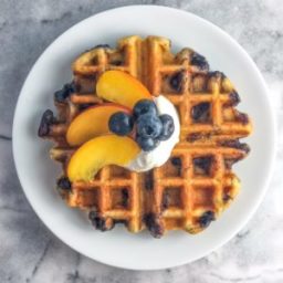 And summer is upon us: Blueberry + Nectarine Waffles