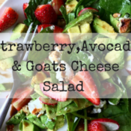 Antioxidant Strawberry, Avocado and Goats Cheese Salad