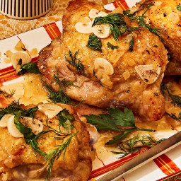 Any-Brine Chicken with Herb Pan Sauce