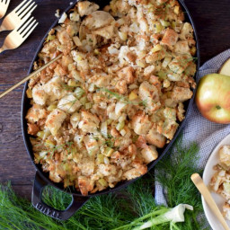 Apple and Fennel Stuffing with Chicken Sausage Recipe