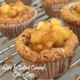Apple and Salted Caramel Cookie Cups