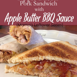 Apple Bacon Pork Sandwich with Apple Butter BBQ Sauce