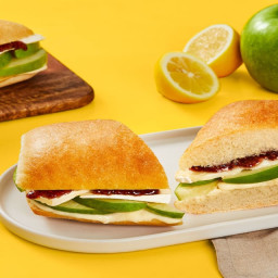 Apple Brie Sandwiches with Cranberry Mostarda (serves 2 people)