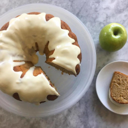 Apple Bundt Cake with Apple-Cream Cheese Glaze 