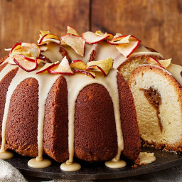 Apple Butter Pound Cake with Caramel Frosting