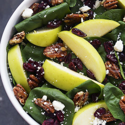 Apple Cherry Candied Pecan Salad with Sweet Balsamic Dressing
