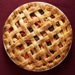 Apple-Cherry Lattice Pie