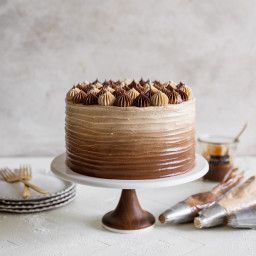 Apple Cider Layer Cake with Spiced Salted Caramel Swiss Meringue Buttercrea
