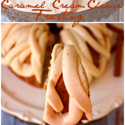 Apple Cider Spice Cake with Caramel Cream Cheese Frosting