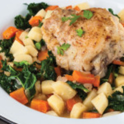 Apple Cider–Braised Chicken with Parsnips and Kale