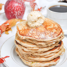 Apple Cinnamon Pancakes with Salted Maple Butter (GF option) – Honey,