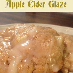 Apple Cobbler Biscuits with Apple Cider Glaze