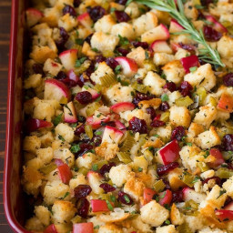 Apple Cranberry Rosemary Stuffing