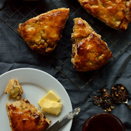 Apple, Fig, Pecan and Honey Scones and A JING Tea Giveaway