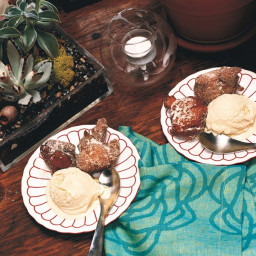 Apple Fritters with Bourbon Ice Cream