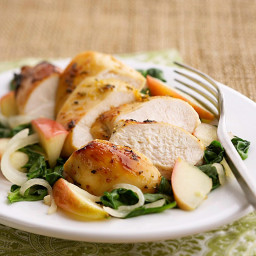 Apple-Glazed Chicken with Spinach
