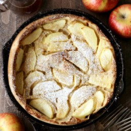 Apple Oven Pancake with Apple Cider Syrup