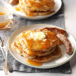 Apple Pancakes with Cider Syrup