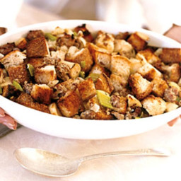 Apple, Sausage, and Parsnip Stuffing with Fresh Sage