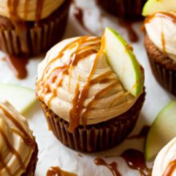 Apple Spice Cupcakes with Salted Caramel Frosting