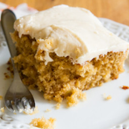 Apple Spice Snack Cake with Brown Butter Frosting