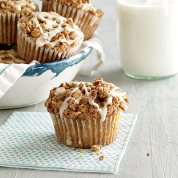 Apple Streusel Muffins with Maple Drizzle