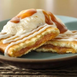 Apple Toaster Strudel Sundaes with Caramel Topping