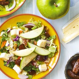 Apple Walnut Salad with Dates and Brie