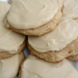 Applesauce Cookies with Caramel Frosting