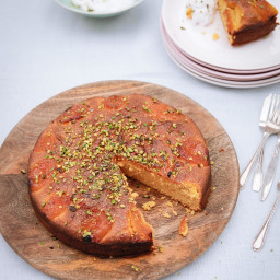 Apricot Almond Cake with Rosewater and Cardamom