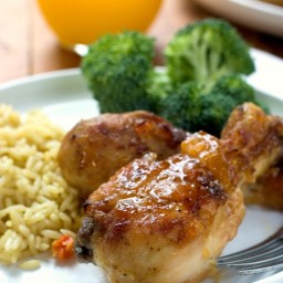 Apricot Baked Chicken with Rice