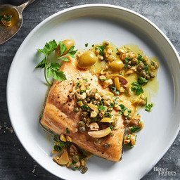 Arctic Char with Green Olive and Lemon Dressing