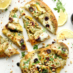 Artichoke & Olive Naan Pizza