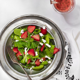 Arugula and Feta Salad with Strawberry Vinaigrette