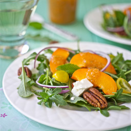 Arugula Salad with Apricot-Mint Vinaigrette