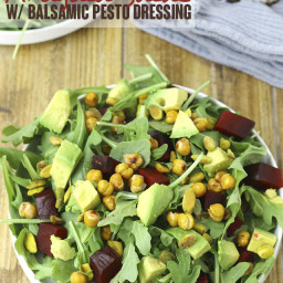 Arugula Salad with Balsamic Pesto Dressing
