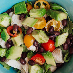 Arugula Salad with Chicken and Black Beans