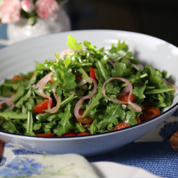 Arugula Salad with Pickled Red Onions and Champagne Vinaigrette
