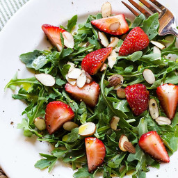 Arugula Strawberry Salad with Meyer Lemon Vinaigrette
