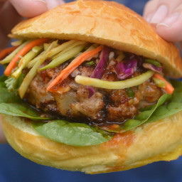 Asian Burgers with Ginger Honey Glaze #BurgerMonth