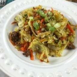 Asian Cabbage Stir Fry: Egg Roll in a Bowl
