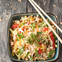 Asian Chicken Salad with Spicy Sriracha Dressing
