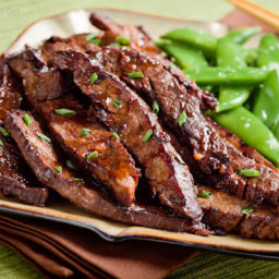 Asian Flank Steak with Ginger Balsamic Marinade