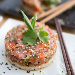 Asian Inspired Tuna Salmon Tartare