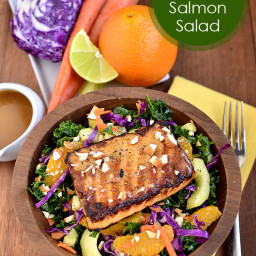 Asian Kale & Salmon Salad