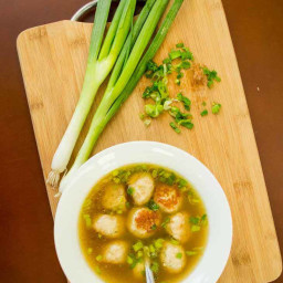 Asian Keto Chicken Meatball Soup Recipe