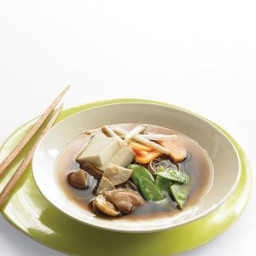 Asian Noodle Soup with Winter Vegetables and Tofu