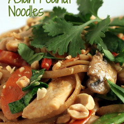 Asian Peanut Noodles with Chicken & Vegetables